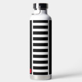 Vet zwarte witte strepen met klein rood monogram waterfles (Rechts)