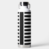 Vet zwarte witte strepen met klein rood monogram waterfles (Voorkant)