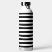 Vet zwarte witte strepen met klein rood monogram waterfles (Links)