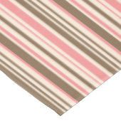 Vetband roze bruin tafelkleed (Gekanteld)