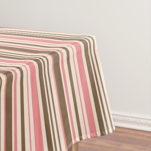 Vetband roze bruin tafelkleed (Voorbeeld)