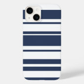 Vetbandpatroon - witte en zeemijl Case-Mate iPhone case (Achterkant)