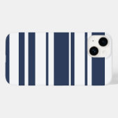 Vetbandpatroon - witte en zeemijl Case-Mate iPhone case (Achterkant (horizontaal))