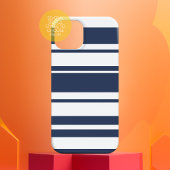 Vetbandpatroon - witte en zeemijl Case-Mate iPhone case