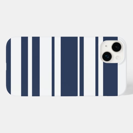 Vetbandpatroon - witte en zeemijl Case-Mate iPhone case (Achterkant (horizontaal))