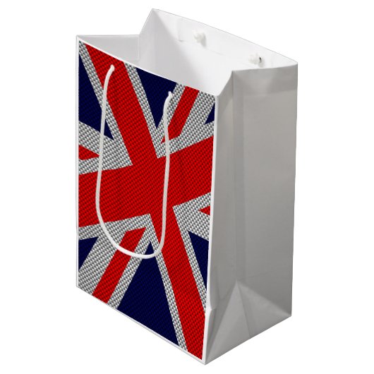 Vetbare uniale aansluiting op afdruk van koolstofv medium cadeauzakje (Voorkant Gekanteld)