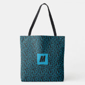 Vetblauw Abstract monogram Tote Bag (Voorkant)