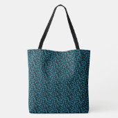 Vetblauw Abstract monogram Tote Bag (Achterkant)