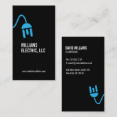 VETBLAUW ELEKTRICIEN LOGO MODERN VISITEKAARTJE (Voorkant / Achterkant)