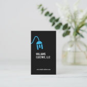 VETBLAUW ELEKTRICIEN LOGO MODERN VISITEKAARTJE (Staand voorkant)