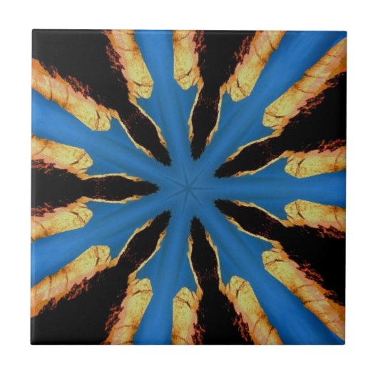 vetblauw tegel tegeltje (Voorkant)