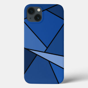Vetblauwe Abstracte geometrische vormen Case-Mate iPhone Case