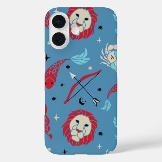 Vetblauwe dierenriem Case-Mate iPhone case (Achterkant)