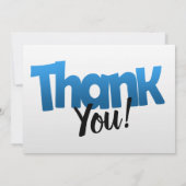 Vetblauwe Logo met Clipart Flower - Hartelijk dank Save The Date (Achterkant)