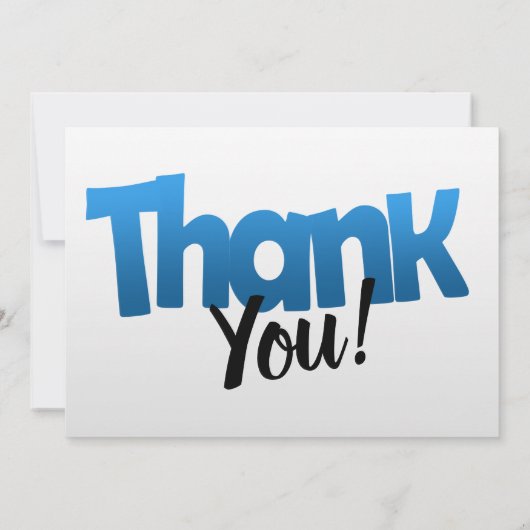 Vetblauwe Logo met Clipart Flower - Hartelijk dank Save The Date (Achterkant)