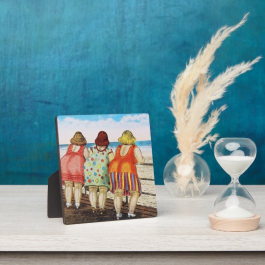 vetbodemmeisjes bij strand fotoplaat (Insitu)