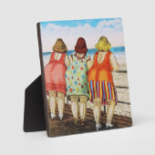  vetbodemmeisjes bij strand fotoplaat (Voorkant)