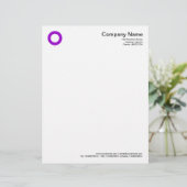 Vetcirkel - Paars Custom Briefhoofd (Staand voorkant)