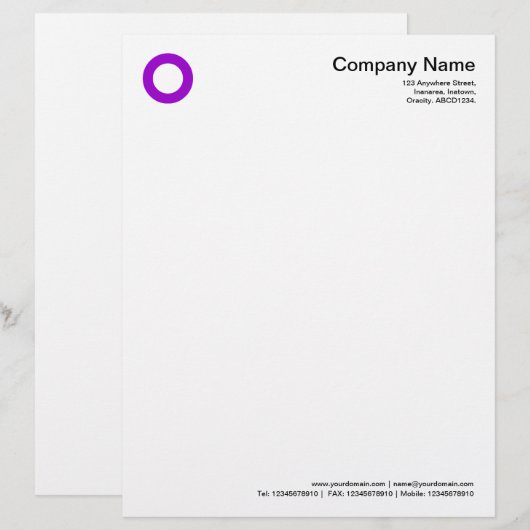 Vetcirkel - Paars Custom Briefhoofd (Voorkant / Achterkant)