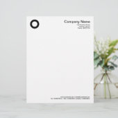 Vetcirkel - zwart gepersonaliseerd briefhoofd (Staand voorkant)