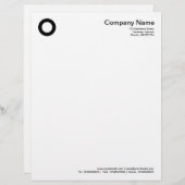 Vetcirkel - zwart gepersonaliseerd briefhoofd (Voorkant / Achterkant)