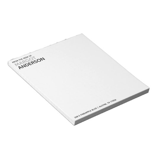 Veteenvoudige minimalistische afbeelding | Van het Notitieblok (Schuin)