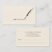 Veteer het Publiceren van het boek van de Schrijve Visitekaartje (Voorkant / Achterkant)