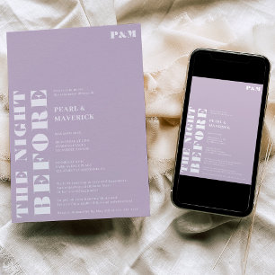 Vetel eenvoudig lavender bruiloft repetitief diner kaart