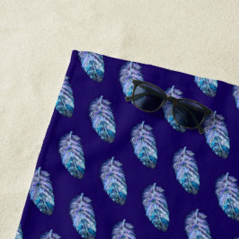 Vetenblauw keukenhanddoek - aangepaste kleuren strandlaken
