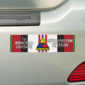 veteraan 1st Armored Division Afghanistan Bumpersticker (Op auto)