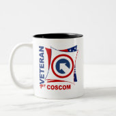 Veteraan - 1ste COSCOM Tweekleurige Koffiemok (Links)