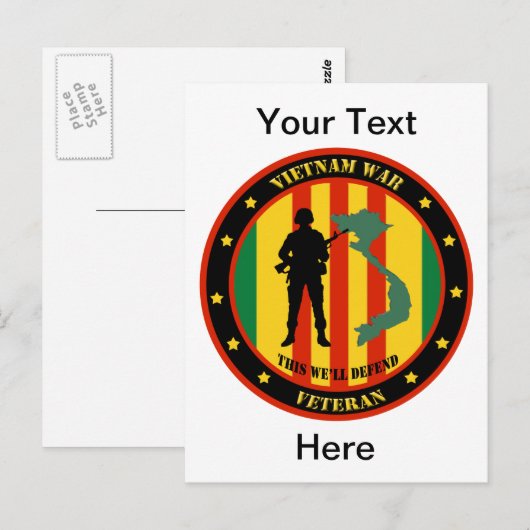 Veteraan aangepast Briefkaart militair Vietnam (Voorkant / Achterkant)
