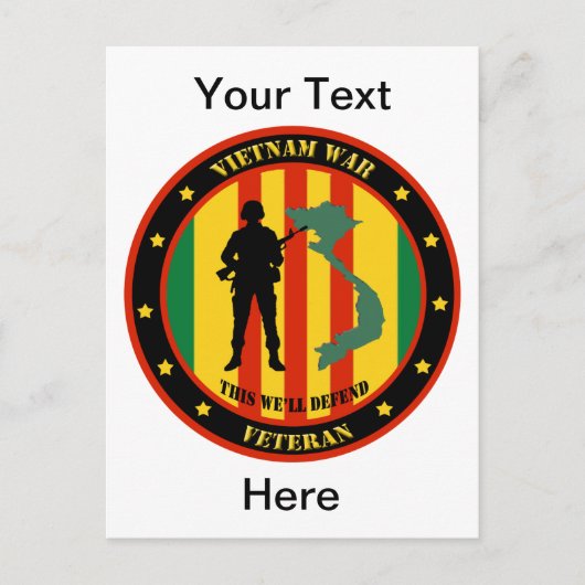 Veteraan aangepast Briefkaart militair Vietnam (Voorkant)