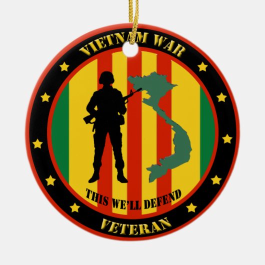 Veteraan aangepaste versiering van militaire oorlo keramisch ornament (Voorkant)