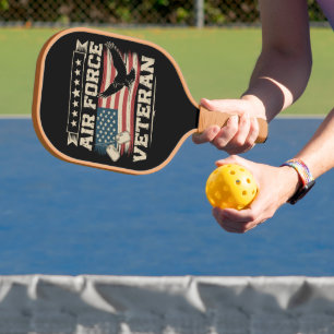Veteraan Amerikaanse luchtmacht Amerikaanse vlag Pickleball Paddle