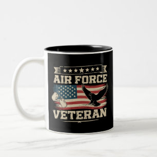 Veteraan Amerikaanse luchtmacht Amerikaanse vlag  Tweekleurige Koffiemok