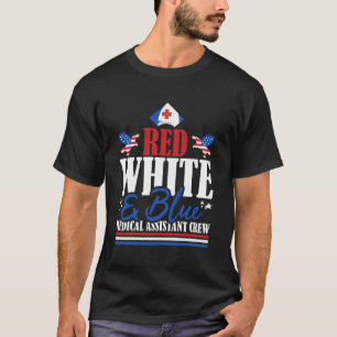 Veteraan Amerikaanse vlag Rood Wit & Blauw Medisch T-shirt