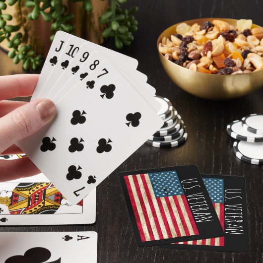 Veteraan-/Amerikaanse vlagspelkaarten Pokerkaarten (Insitu)