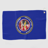 Veteraan Aviation Soldaat Proud Army Golfhanddoek (Horizontaal)