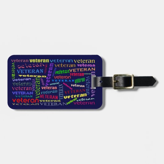 Veteraan Bagagelabel (voeg uw contactgegevens toe) (Voorkant horizontaal)