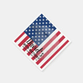 Veteraan Bald Eagle en Amerikaanse vlag 80e verjaa Servet (Hoek)