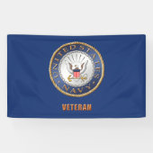 Veteraan Banner van de Amerikaanse marine (Horizontaal)