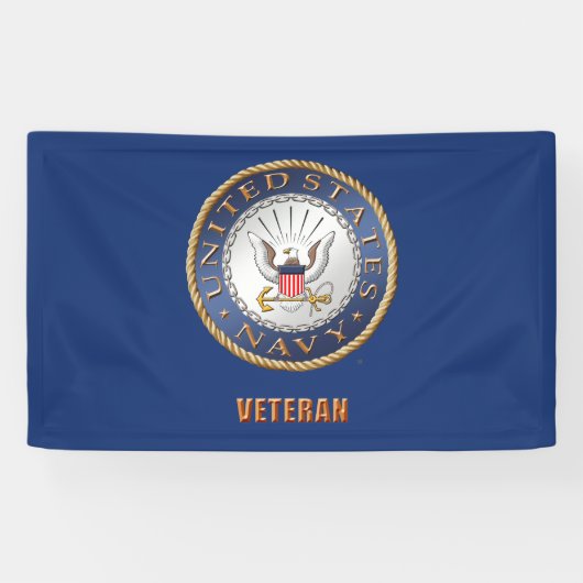 Veteraan Banner van de Amerikaanse marine (Horizontaal)
