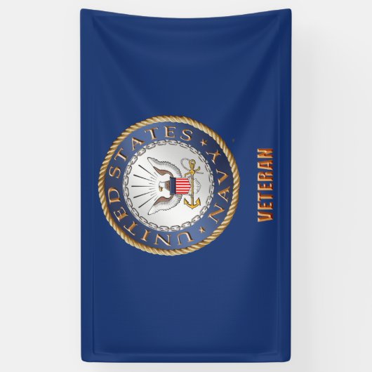 Veteraan Banner van de Amerikaanse marine (Verticaal)
