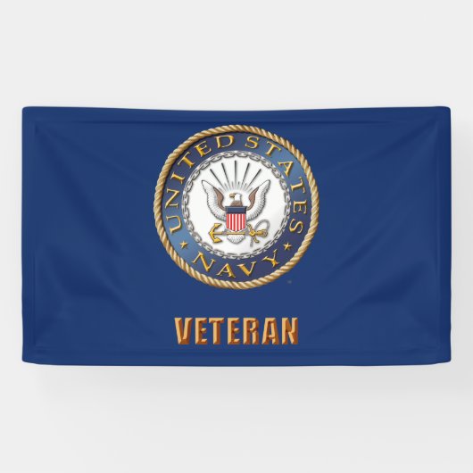 Veteraan Banner van de Amerikaanse marine (Horizontaal)