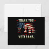 Veteraan Bedankt USA Briefkaart (Voorkant / Achterkant)