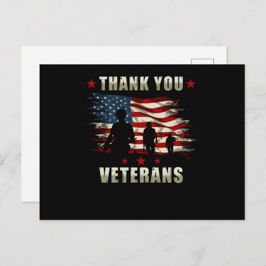 Veteraan Bedankt VS Briefkaart (Voorkant / Achterkant)