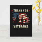 Veteraan Bedankt VS Kaart (Gele Bloem)