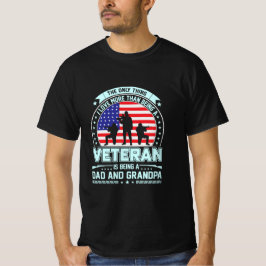 Veteraan Being a Dad en Opa USA Veterans Day T-shirt