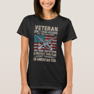 Veteraan Bescherm deze vlag tegen T-shirt